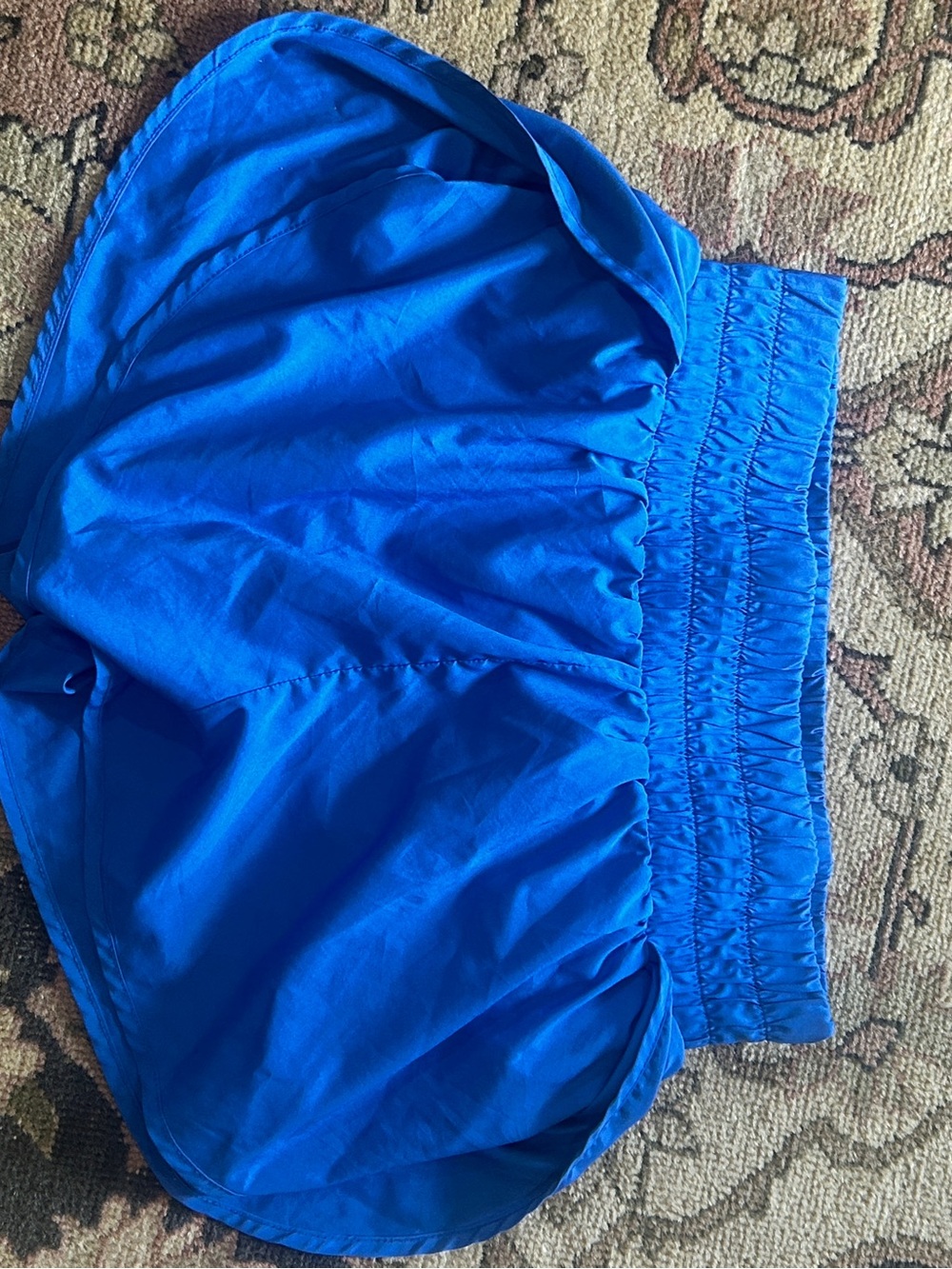 Doublju Electric Blue Elastic Waist Shorts